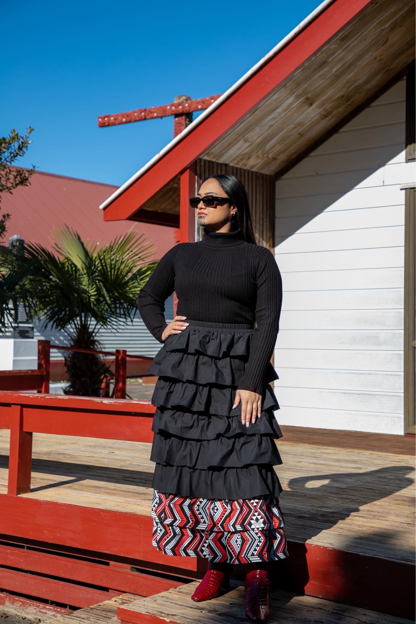 Pua-tiered skirt