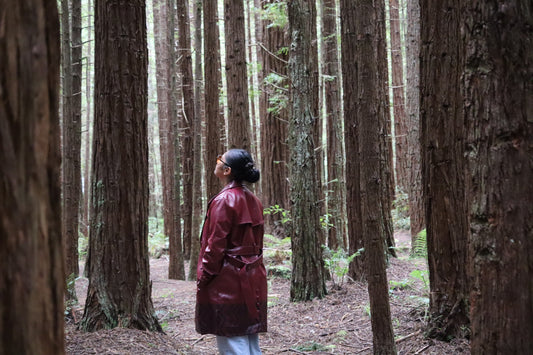 Burgundy Organic Leather