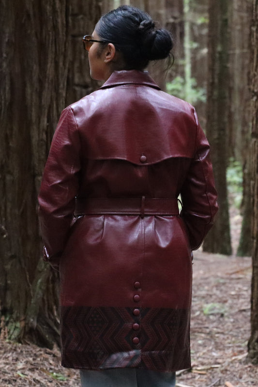 Burgundy Organic Leather